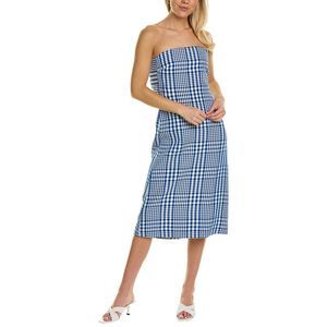 white cotton a line dress Ebba Dress in White main image 1